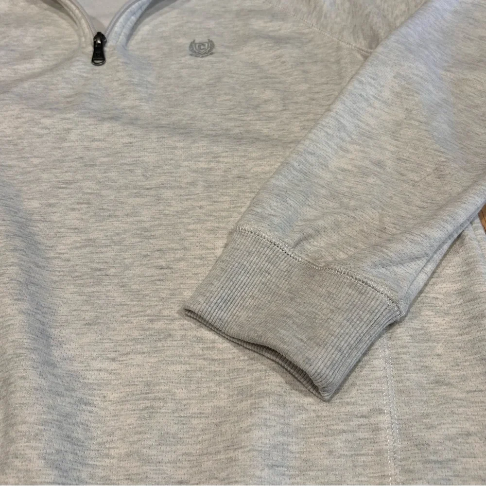 Chaps Classic Light Gray‎ 1/4 Zip Pullover Sweater Size Medium